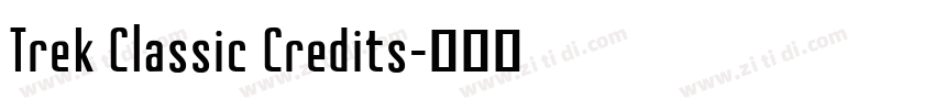 Trek Classic Credits字体转换